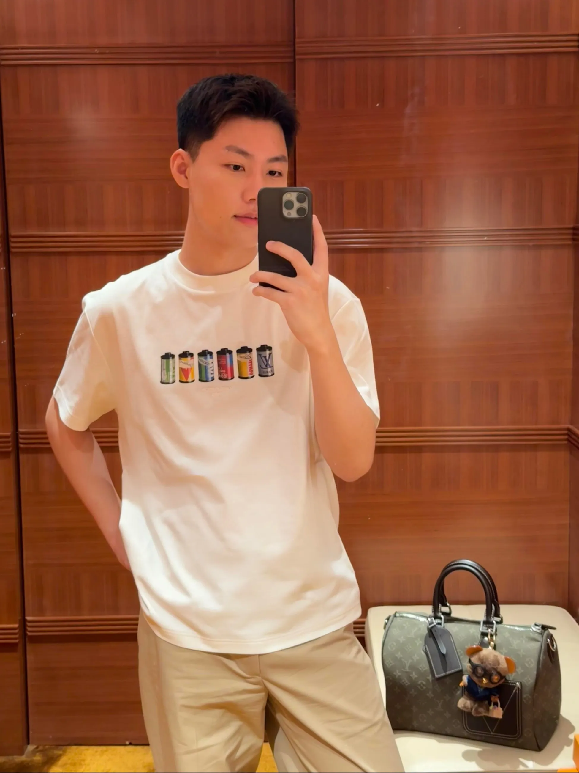 Louis Vuitton/Louis Vuitton Film Jar Printed Short Sleeves